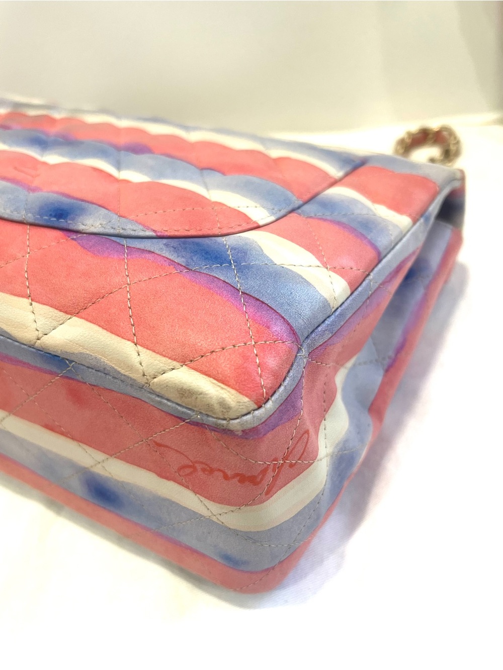 Collector‼️ Chanel Classic Jumbo Watercolor Single Flap Bag - Picture 10 of 15